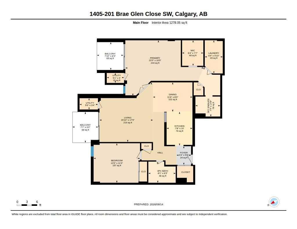 1405, 201 Braeglen Close SW
